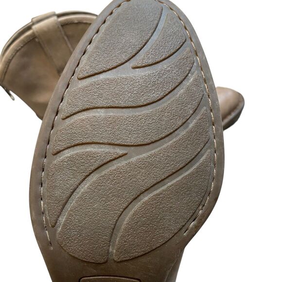 Born Ankle Boots 8M EU 39 Gray Leather Zipped Block Heel Grunge Western - Picture 7 of 10